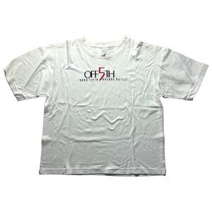 Woman's Saks Fifth Avenue Outlet Off 5th White Black T-Shirts 100% Cotton Luxury